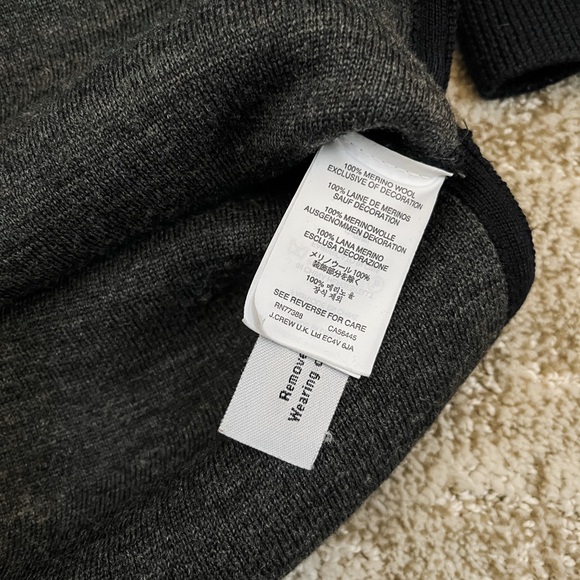 J.Crew Collection Women’s Wool Navy Double-Zip Ribbed Sweater-Jacket - Picture 12 of 12